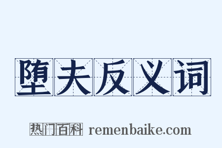 堕夫反义词是什么意思的图片